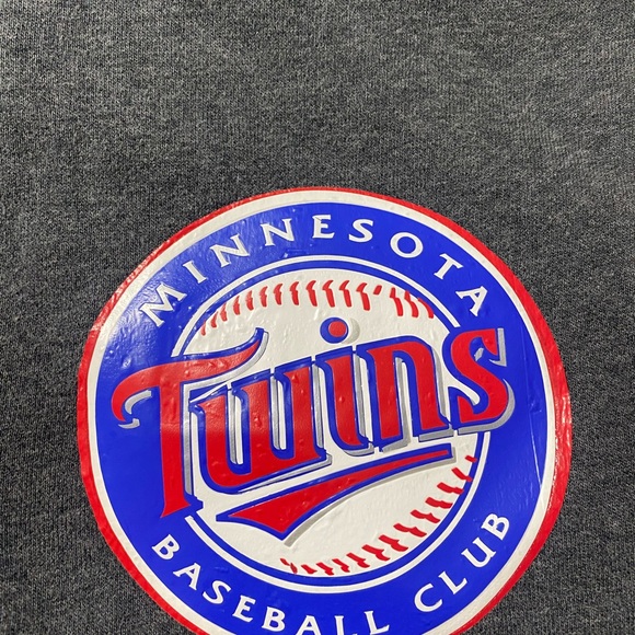 Mens Minnesota Twins MLB 1/4 Zip Gray Pullover Size 2XL - Picture 3 of 12